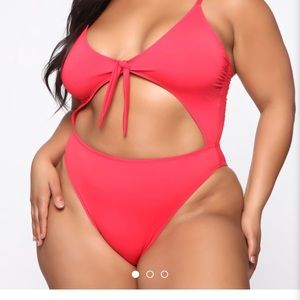 Brand New Tie Up One Piece Swimsuit